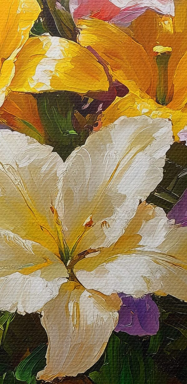 Schilderij van bloemen in een vaas Schilderij van bloemen in een vaas