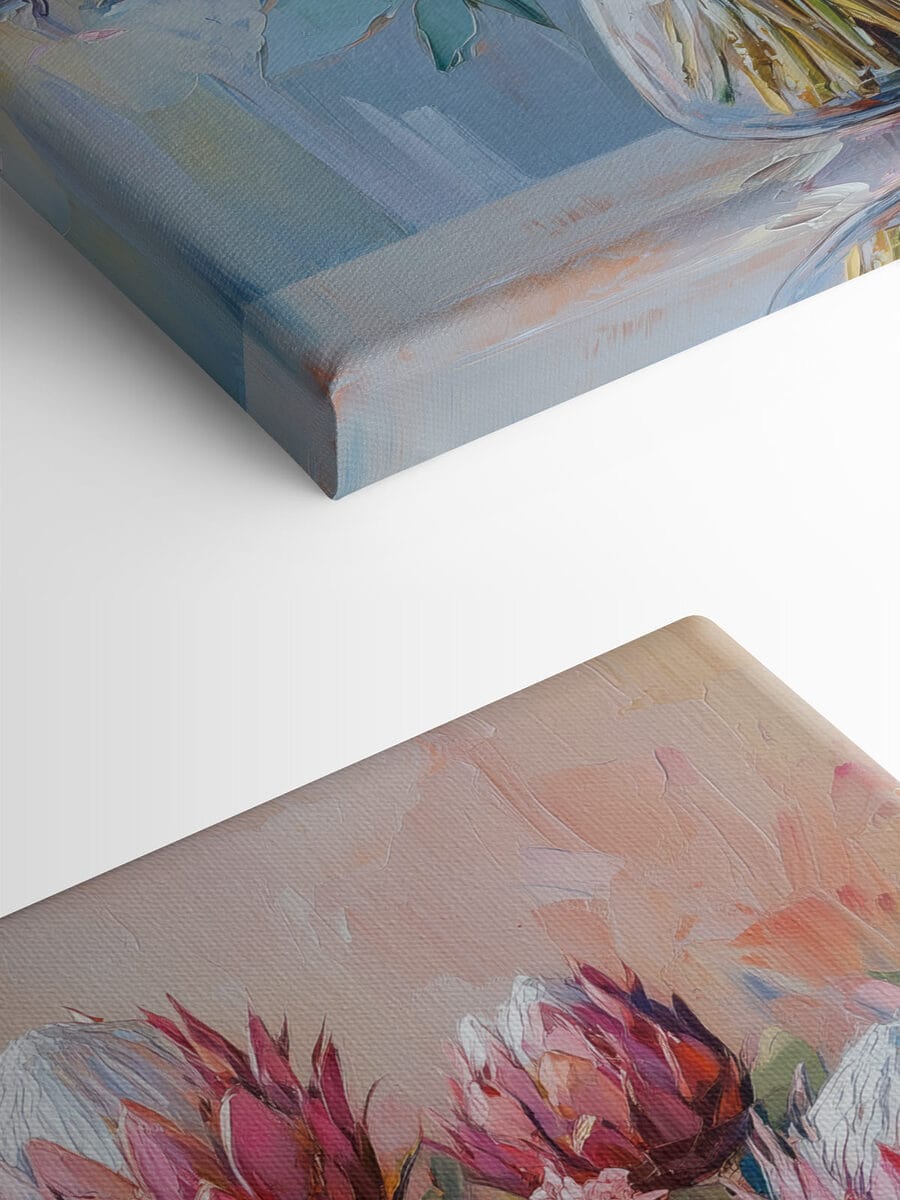 Schilderij van een boeket bloemen
