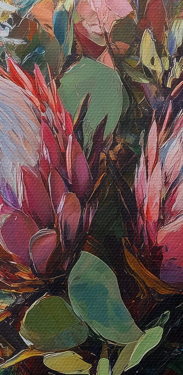 Schilderij van een boeket bloemen Schilderij van een boeket bloemen