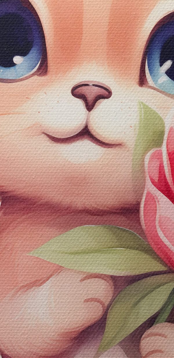 Kat met bloem Kat met bloem