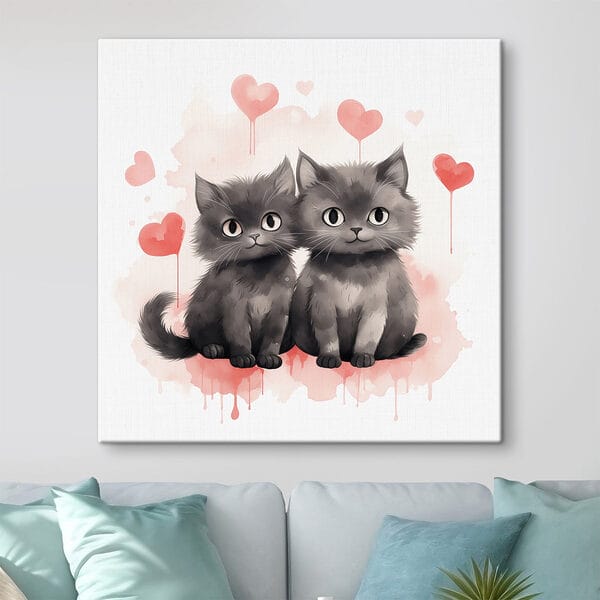 Twee katten naast elkaar Twee katten naast elkaar