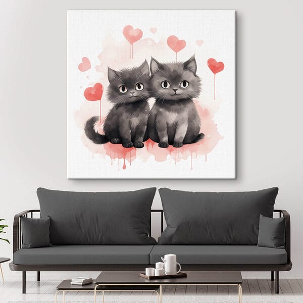 Twee katten naast elkaar Twee katten naast elkaar