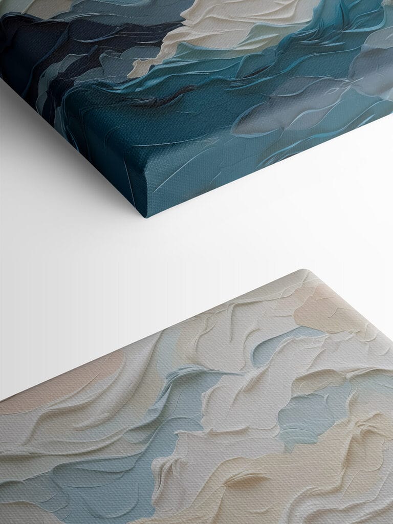 Painting of mountains and clouds Painting of mountains and clouds