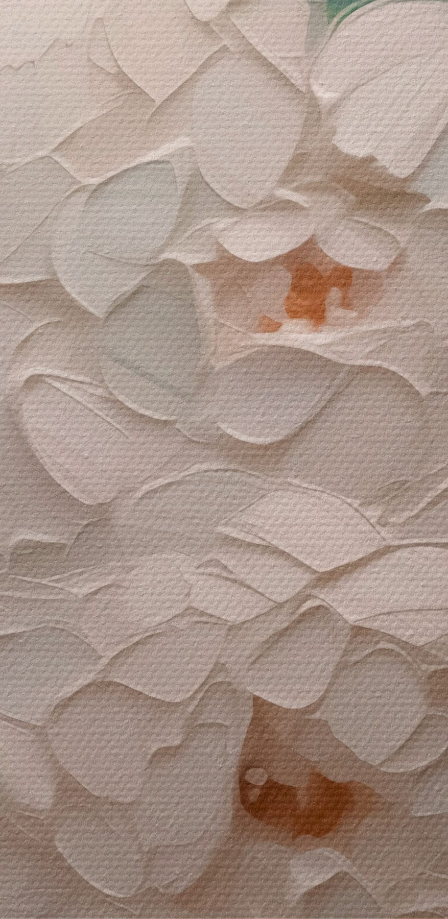 Schilderij van witte bloemen