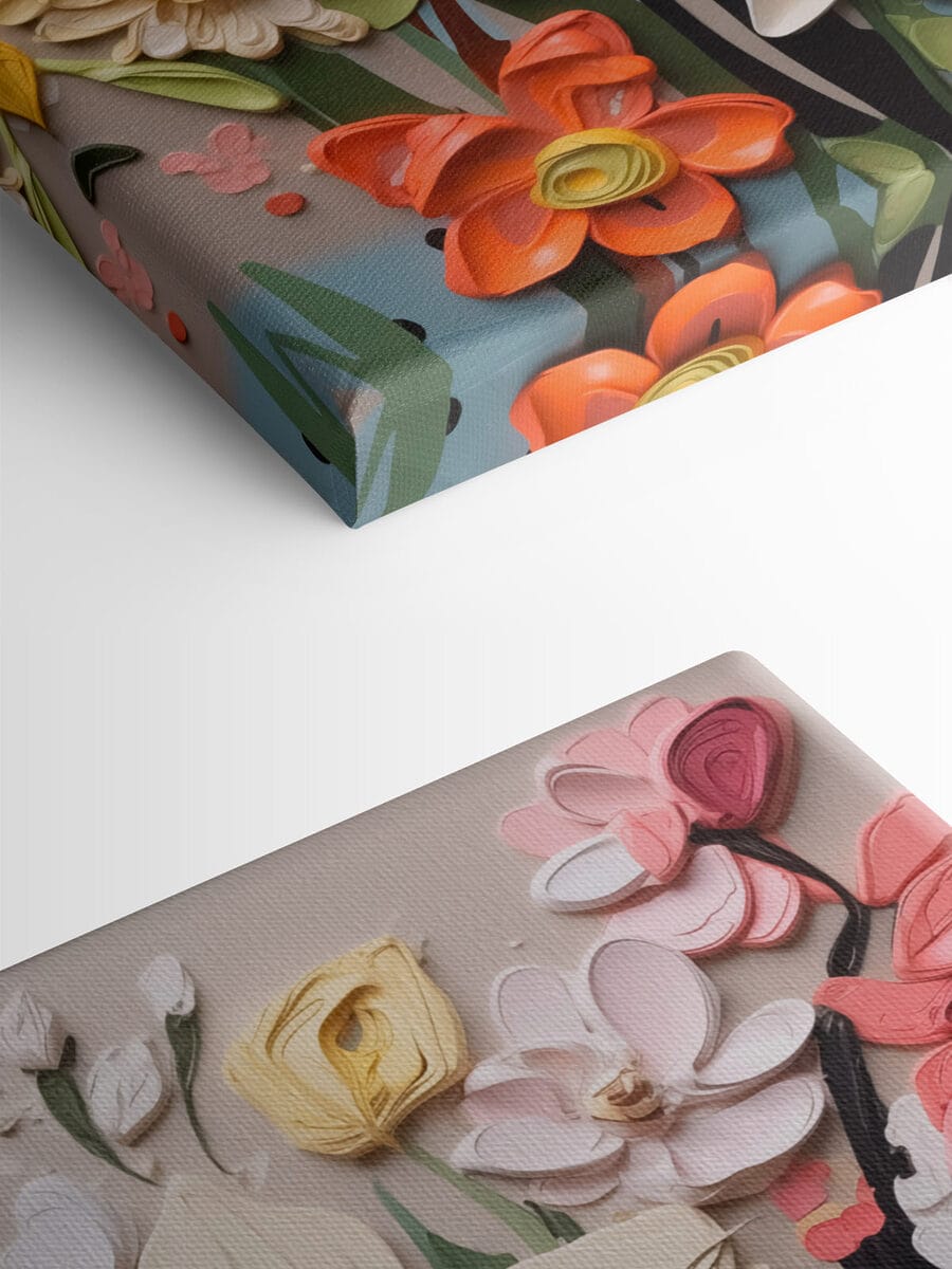 Muurkunst van bloemen