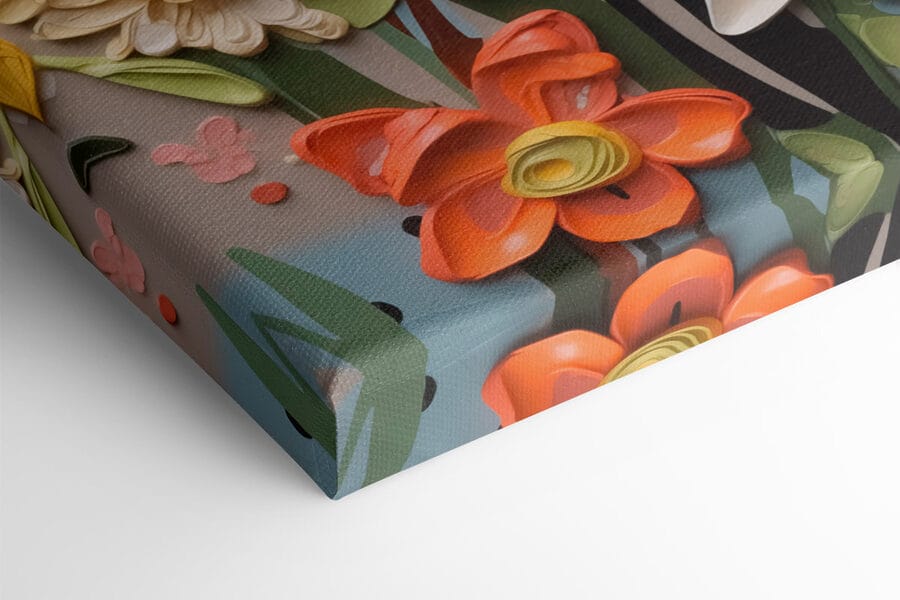Muurkunst van bloemen