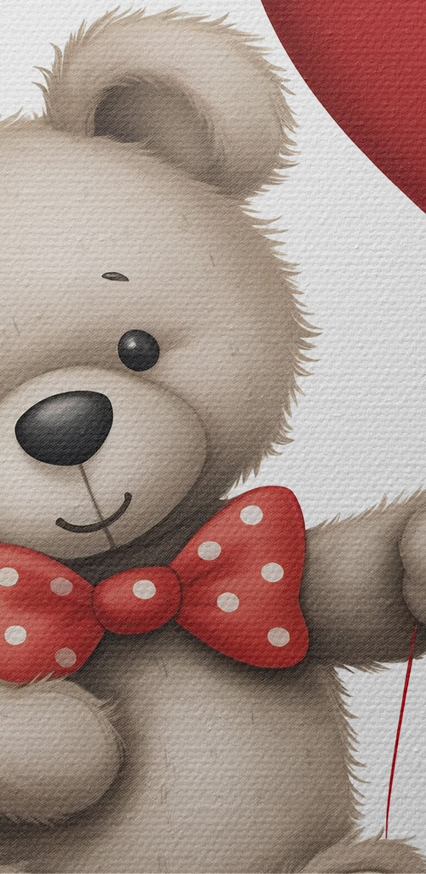 Teddybeer die een hartvormige ballon vasthoudt Teddybeer die een hartvormige ballon vasthoudt