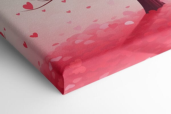 Boom met roze bladeren en hartjes Boom met roze bladeren en hartjes