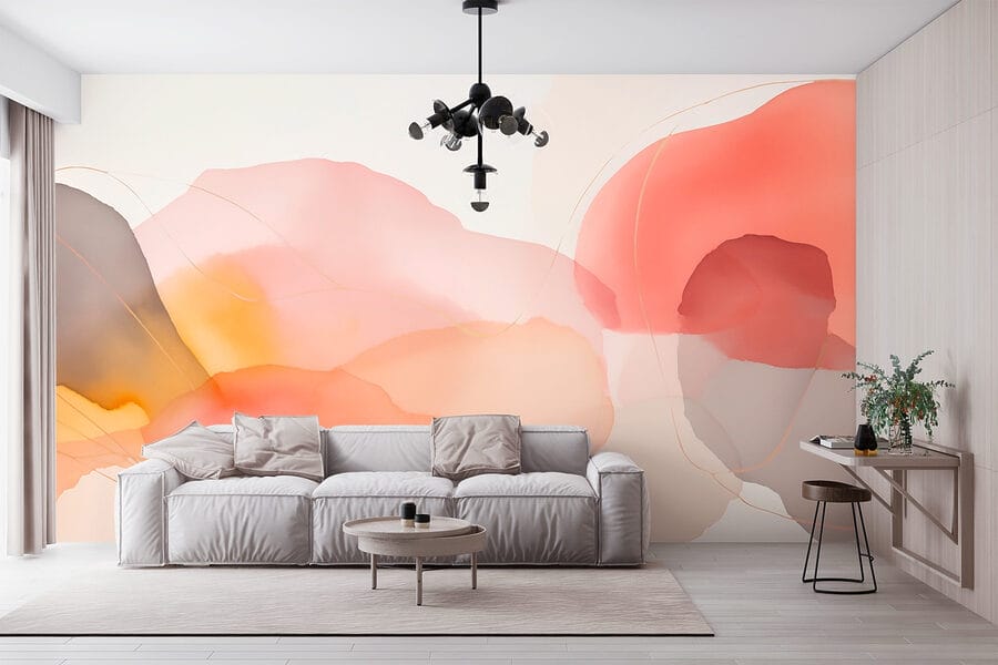 Zachte tinten in vloeiend ontwerp