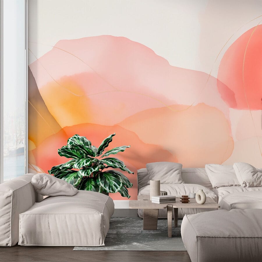 Zachte tinten in vloeiend ontwerp