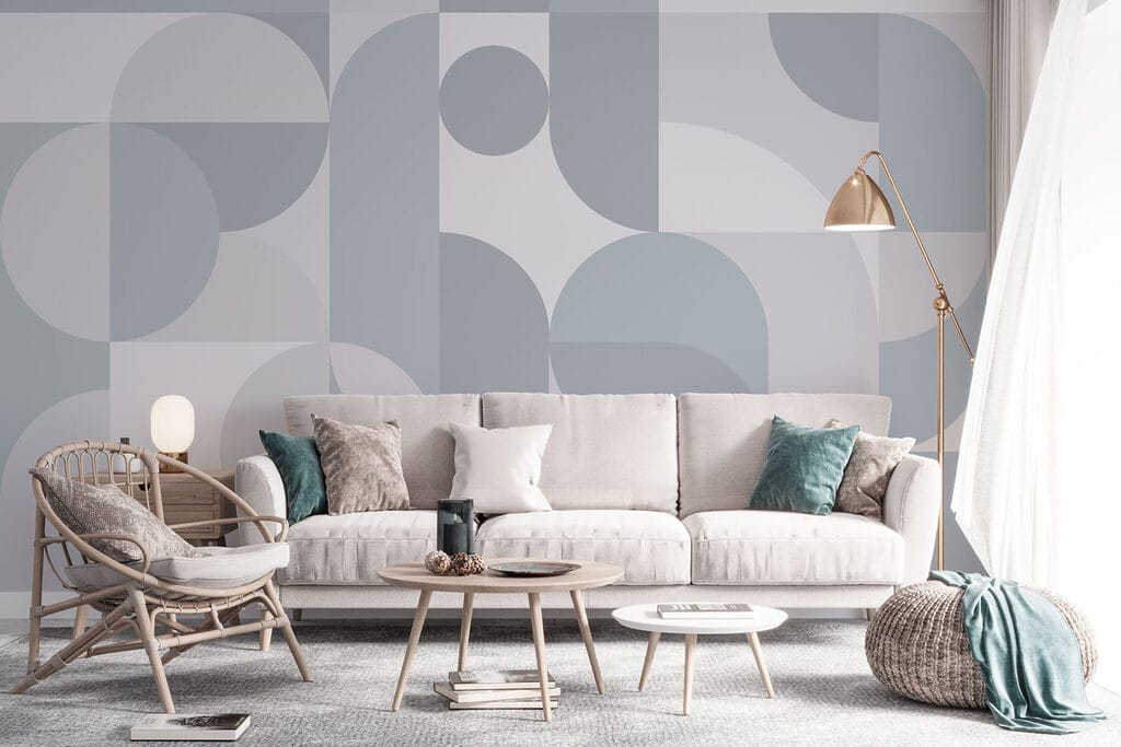 Grey and white geometric pattern