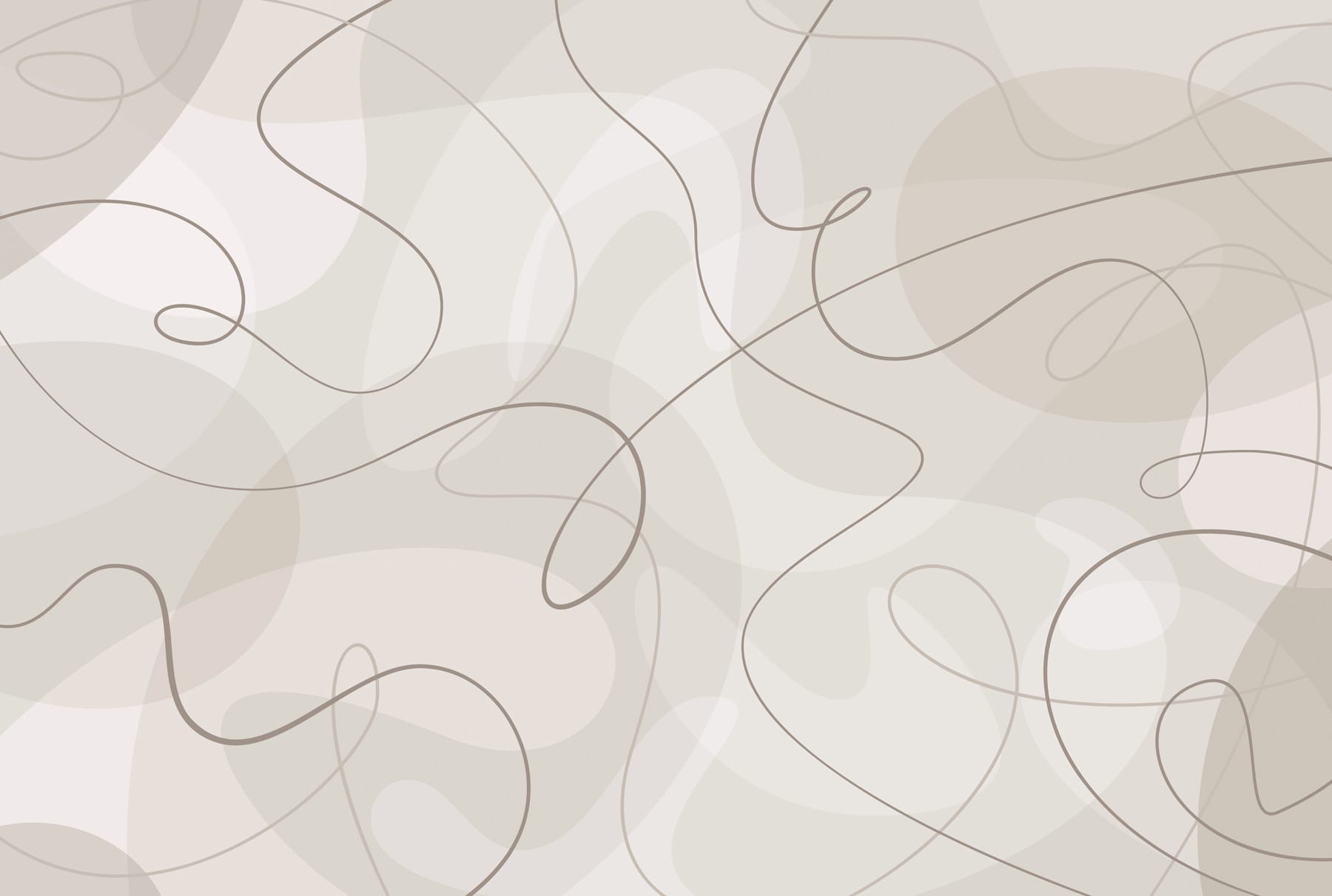 White and brown swirls on a white background