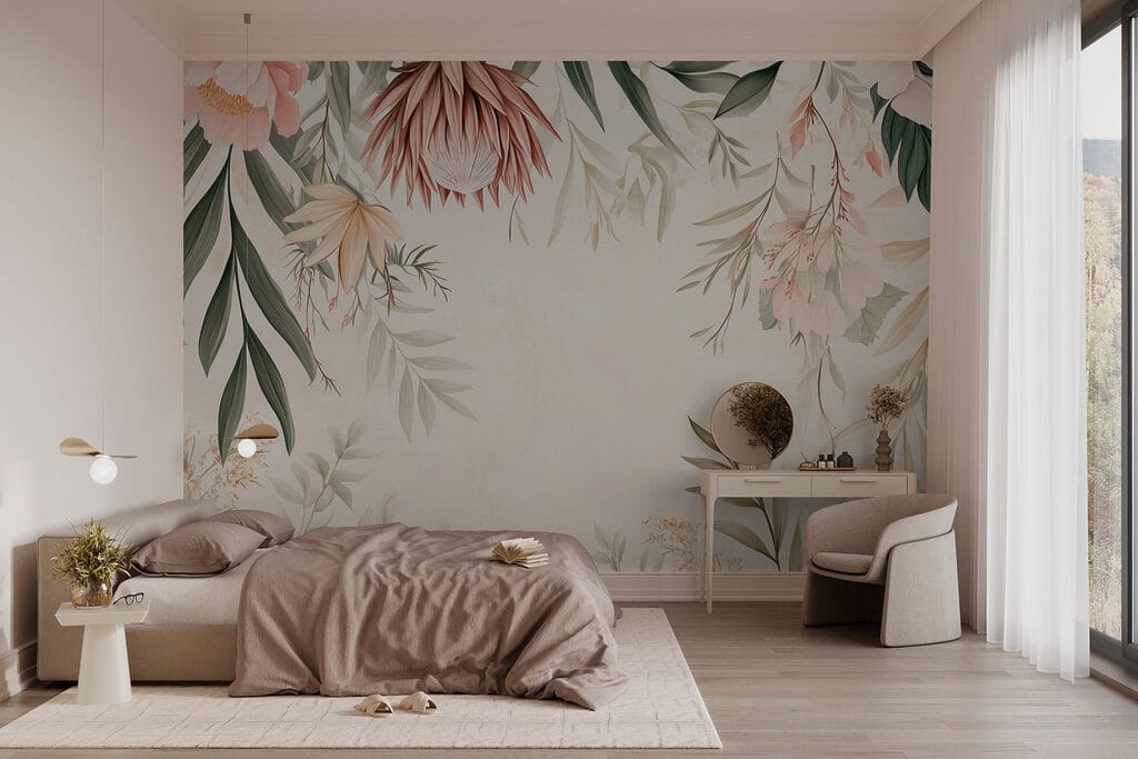 Bloemenrand met bladeren en bloemen w03019pib2r 1024x683 - Bloemenrand met bladeren en bloemen