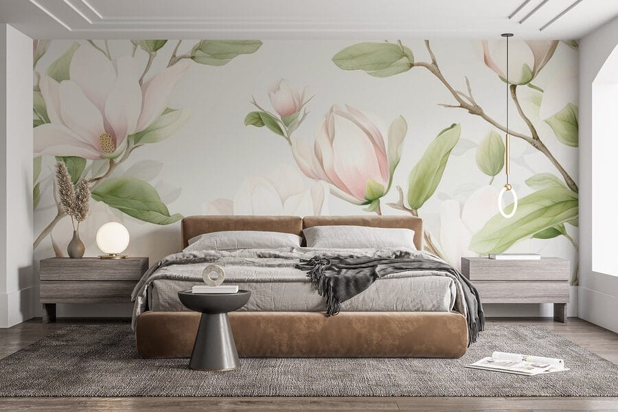 Delicate bloemen in zachte tinten