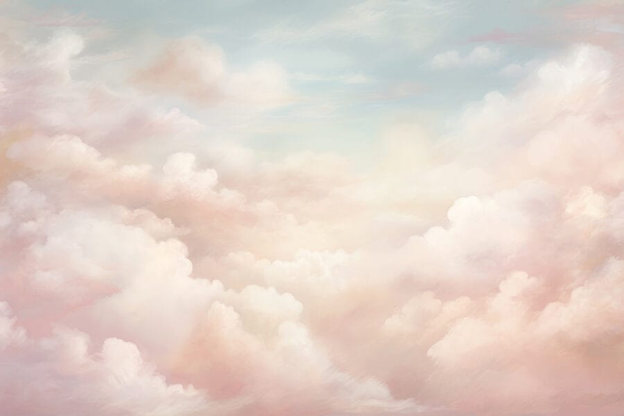 Roze en blauwe lucht met wolken Roze en blauwe lucht met wolken