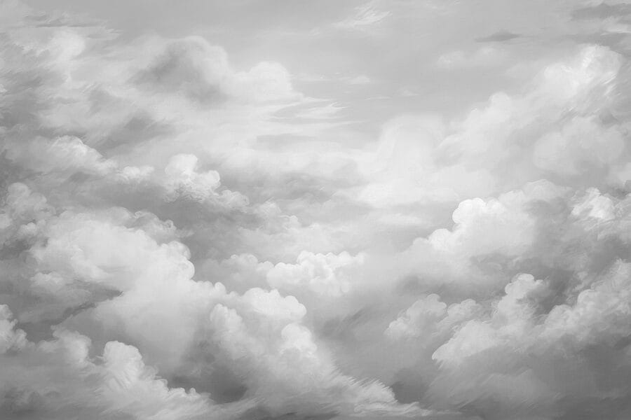 Foto in grijstinten van wolken