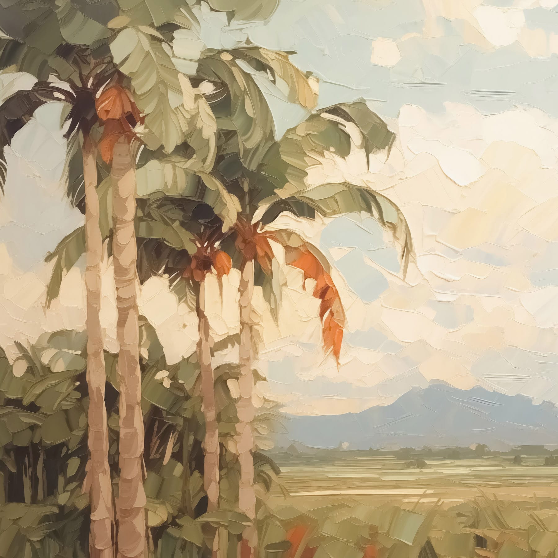 Painting of palm trees