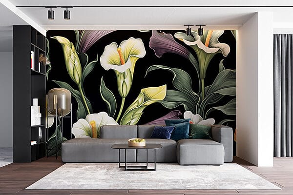 Vibrant blooms against dark background Vibrant blooms against dark background