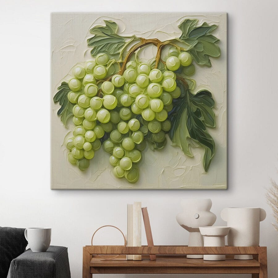 Schilderij van een druiventros