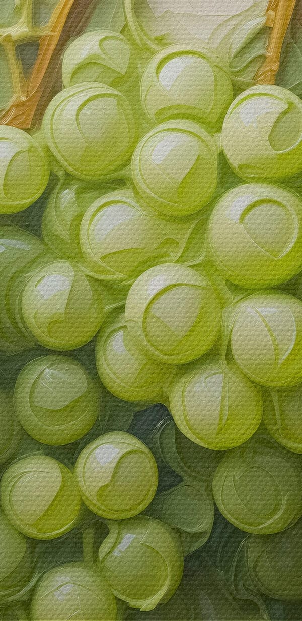 Schilderij van een druiventros Schilderij van een druiventros