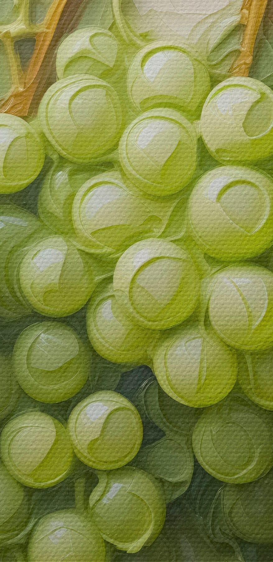 Schilderij van een druiventros