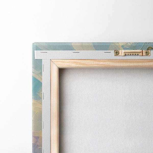 Schilderij van een strand met palmbomen Schilderij van een strand met palmbomen