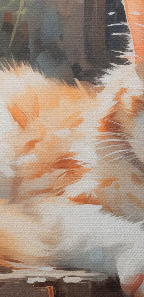 Cat lying on a ledge