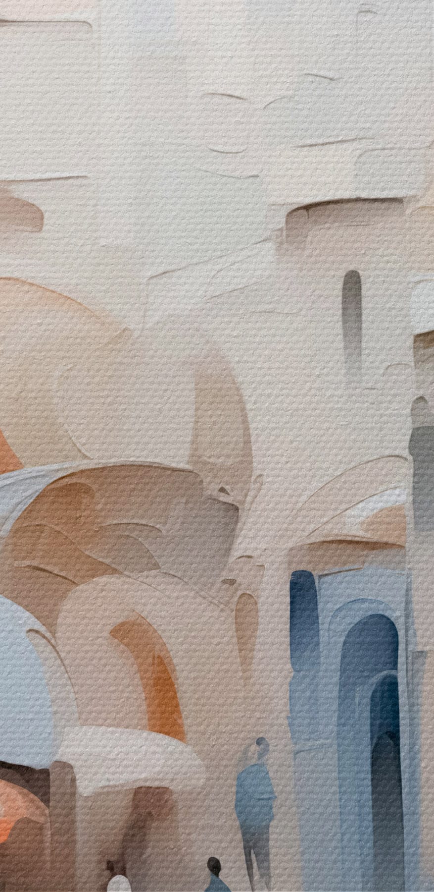 Schilderij van een stad