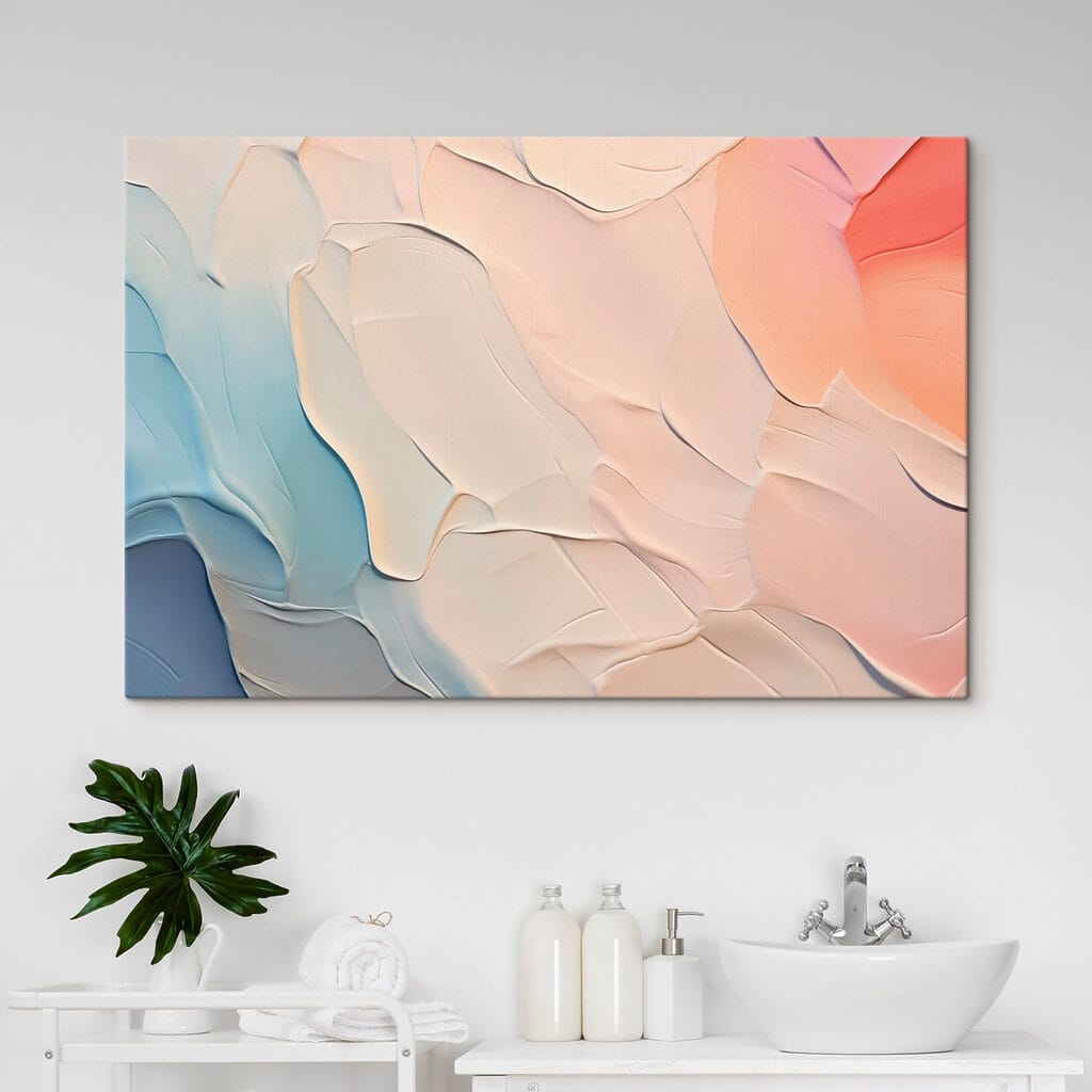 Textured layers in soft hues