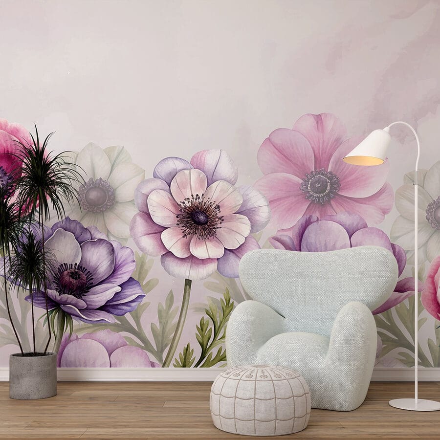 Groep bloemen op witte achtergrond Groep bloemen op witte achtergrond