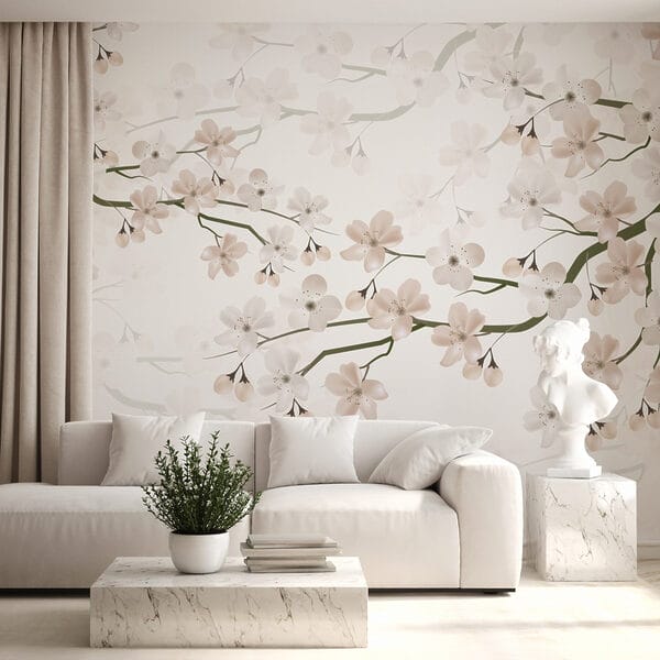Witte bloemen aan een tak Witte bloemen aan een tak