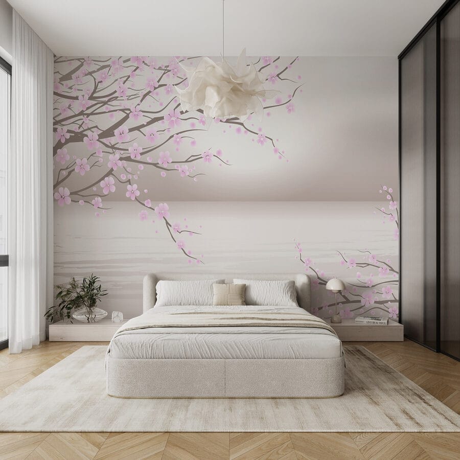 Boom met roze bloemen Boom met roze bloemen