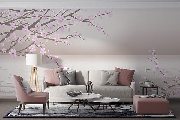 Boom met roze bloemen Boom met roze bloemen