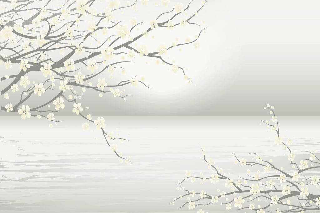 Boom met witte bloemen Boom met witte bloemen