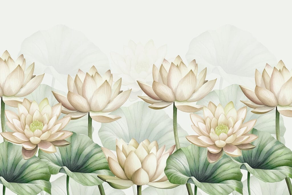 Groep witte bloemen met groene bladeren Groep witte bloemen met groene bladeren