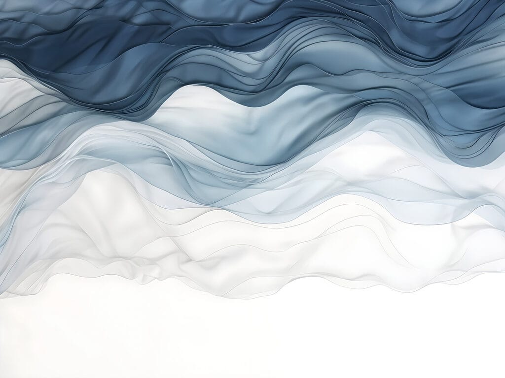 Blauwe en witte golvende stof Blauwe en witte golvende stof