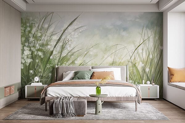 Schilderij van een grasveld Schilderij van een grasveld