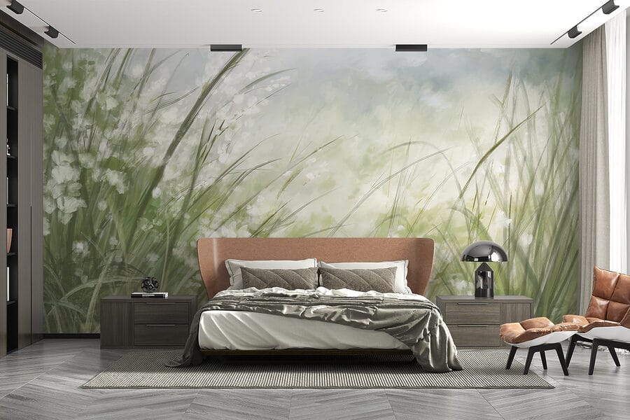 Schilderij van een grasveld