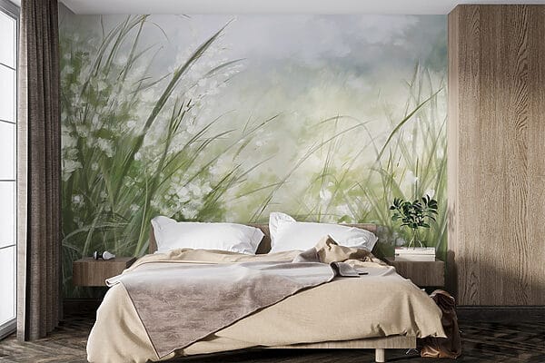 Schilderij van een grasveld Schilderij van een grasveld