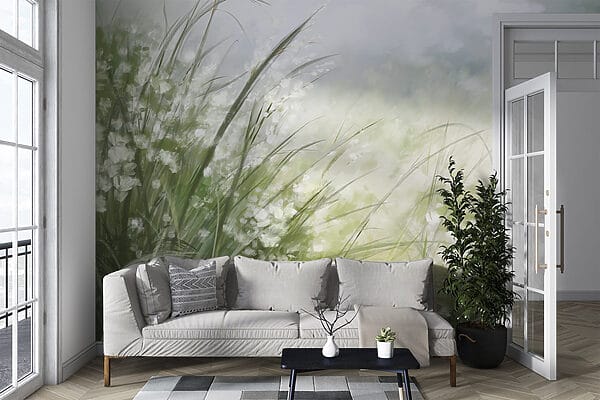 Schilderij van een grasveld Schilderij van een grasveld