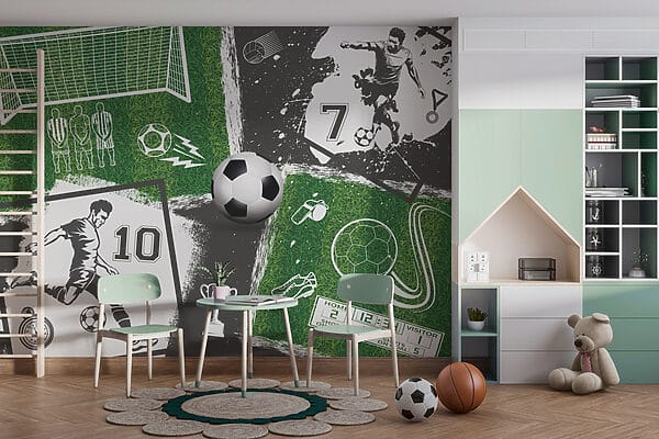 Voetbalactie op het veld Voetbalactie op het veld