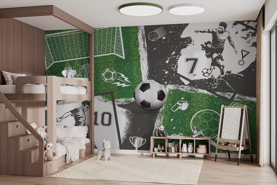Voetbalactie op het veld