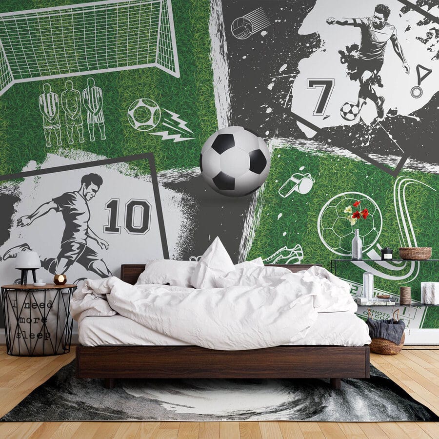 Voetbalactie op het veld