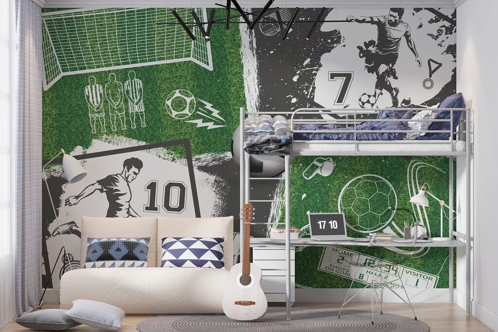 Soccer action on the field Soccer action on the field