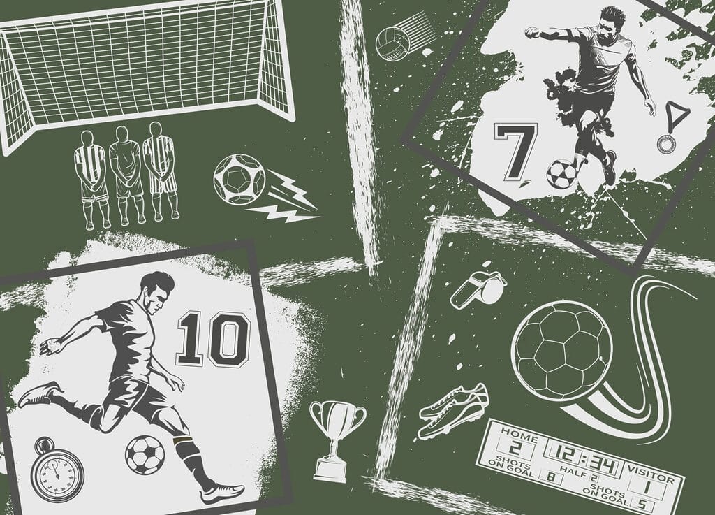 Collage van verschillende sportbeelden Collage van verschillende sportbeelden