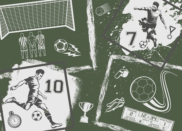 Collage van verschillende sportbeelden Collage van verschillende sportbeelden