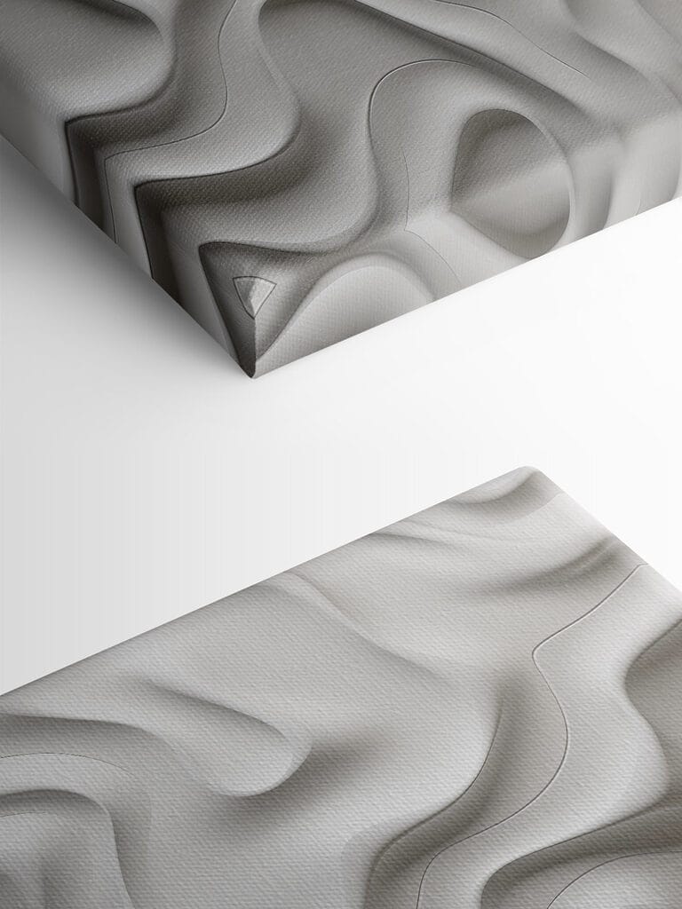 White surface with wavy lines