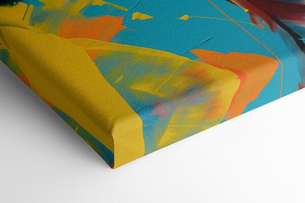 Schilderij van een vrouw met kleurrijke verf op haar gezicht Schilderij van een vrouw met kleurrijke verf op haar gezicht