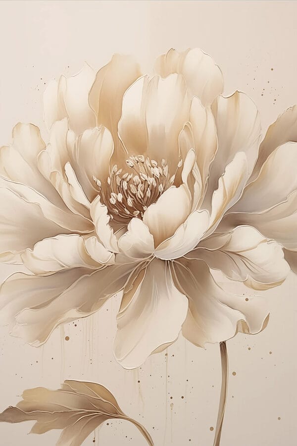 Schilderij van een bloem Schilderij van een bloem