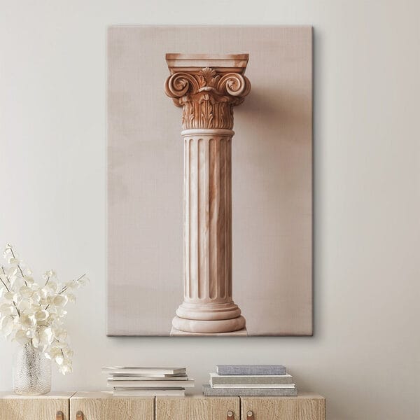Pilaar met decoratieve zuil Pilaar met decoratieve zuil